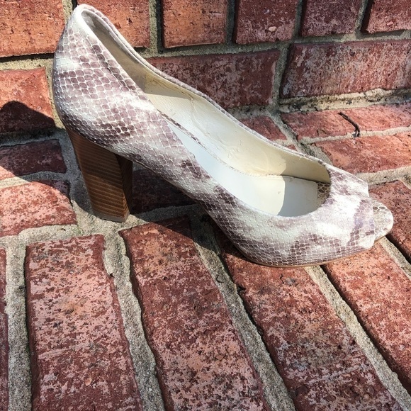 FRANCO santo “Snakeskin”  Peeptoe High Heel PumpsSize 8.5 - Picture 6 of 13